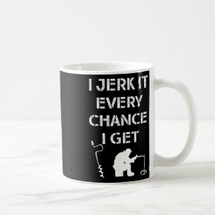 Caneca De Café Cota Engraçada De Pesca Do Gelo Para O Pescador Do