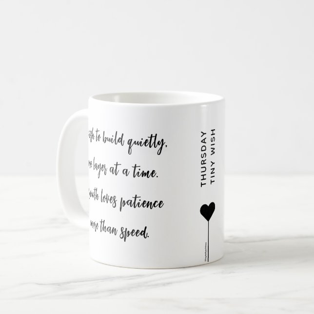 Caneca De Café Cota Motivativa Personalizada Quinta-feira (Frente Esquerda)