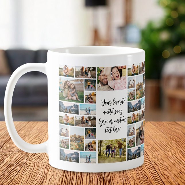 Caneca De Café Cota Personalizada de Colagem de Fotos 34 Personal (Criador carregado)