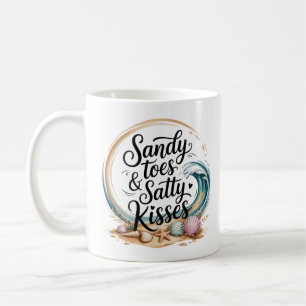 Caneca De Café Cota Romântica Boho Beach Cote Pastel Watercolor