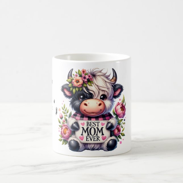 Caneca De Café Cota/Vaca de Dia de as mães Personalizado (Centro)