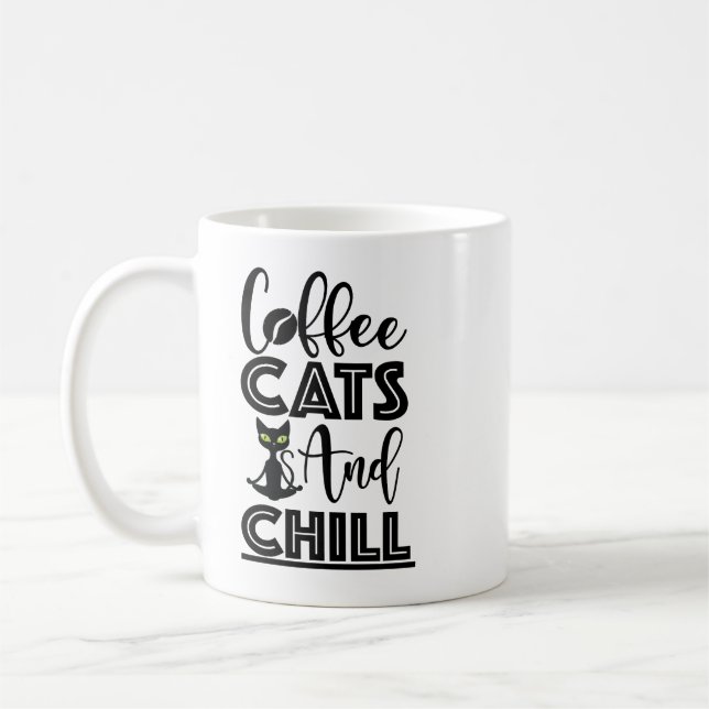 Caneca De Café Cotação Cat: Gatos, Café e Enchimento (Esquerda)