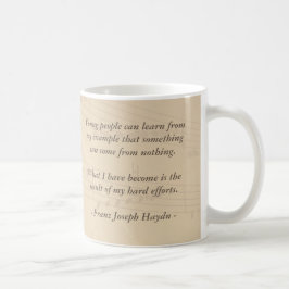 Caneca De Café Cotação Haydn, Professor de Música Elegante