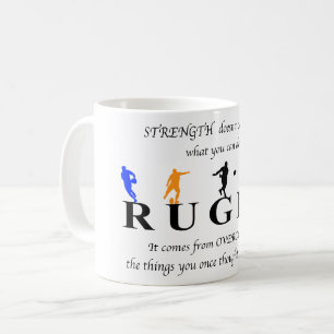 Caneca De Café Cotação Inspirativa de Rugby