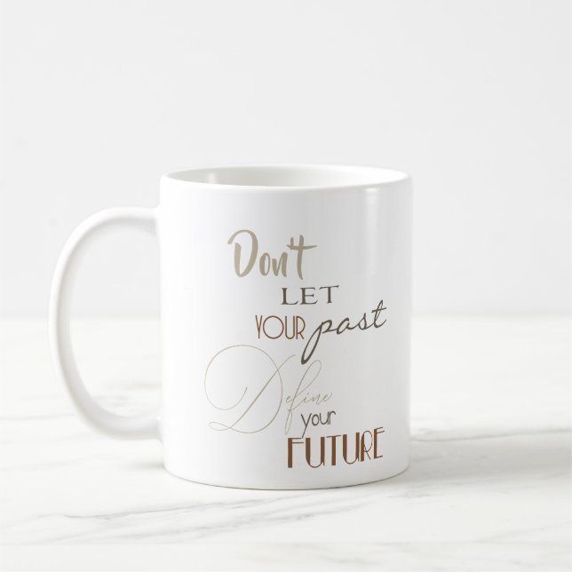 Caneca De Café Cotação Inspirativa - Defina o seu futuro (Esquerda)