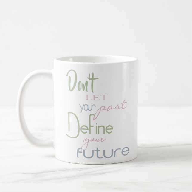Caneca De Café Cotação Inspirativa - Defina o seu futuro (Esquerda)