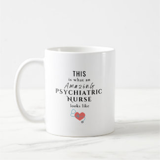 Caneca De Café Cotação Personalizada de Enfermeira Psiquiátrica C