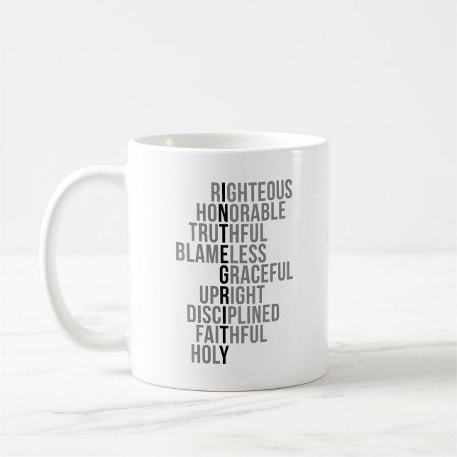Caneca De Café Cotações de Integridade (Esquerda)