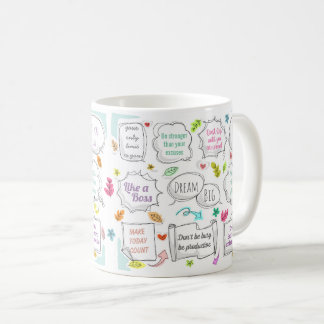 Caneca De Café Cotações Motivacionais Coloridas Objetivos do Disc