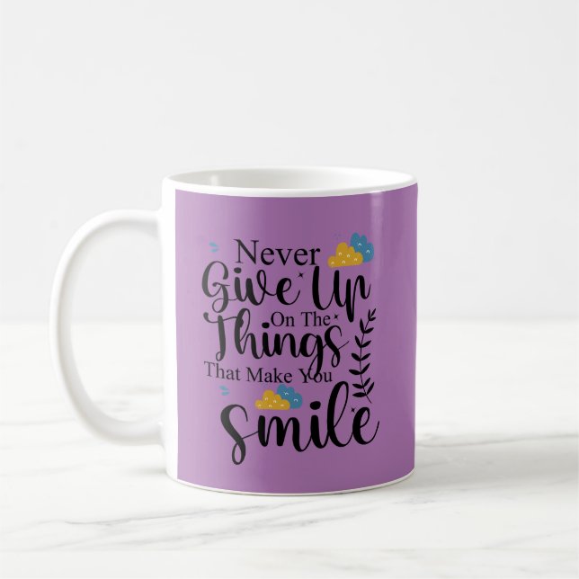 Caneca De Café Cotações Positivas Saúde Mental (Esquerda)