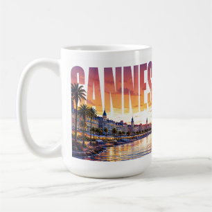 Caneca De Café Côte Dourada da Riviera Francesa de Cannes