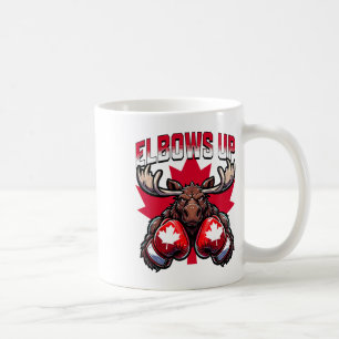 Caneca De Café Cotovelos Acima Canadá Boxe Alce Folha de Bordo Ca
