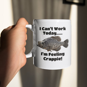 Caneca De Café Cotrabalhador Engraçado Sente-se Crappie Pun de Pe