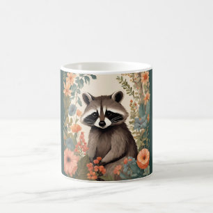 Caneca De Café Cottagecore Cute Raccoon