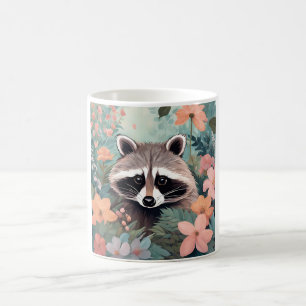 Caneca De Café Cottagecore Cute Raccoon