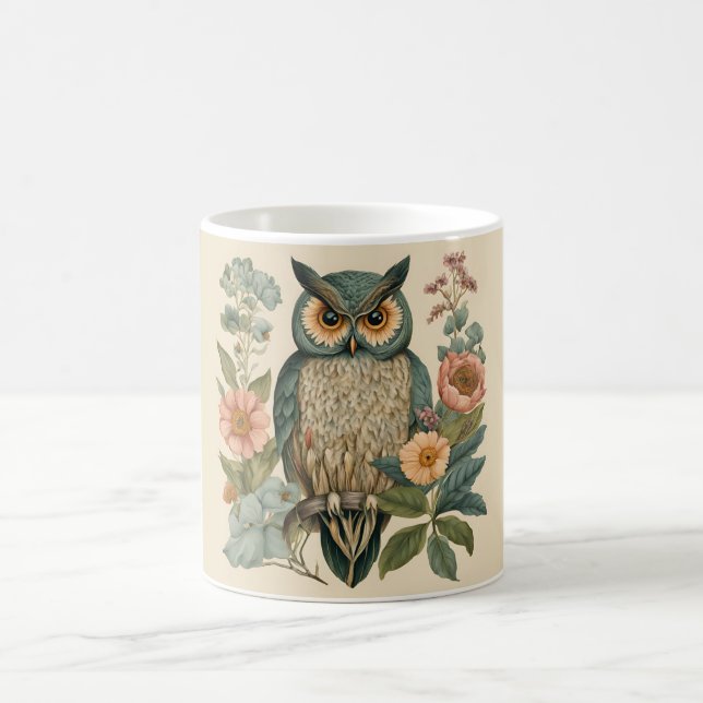 Caneca De Café Cottagecore Owl (Centro)