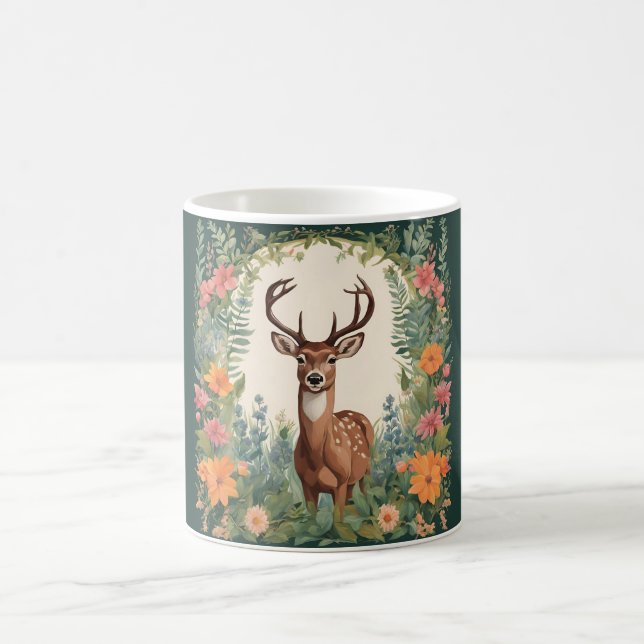 Caneca De Café Cottagecore Veado (Centro)