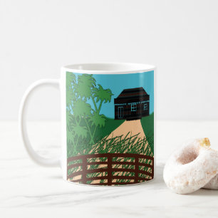 Caneca De Café Cottagecore Vegetação Rural Cottagecore