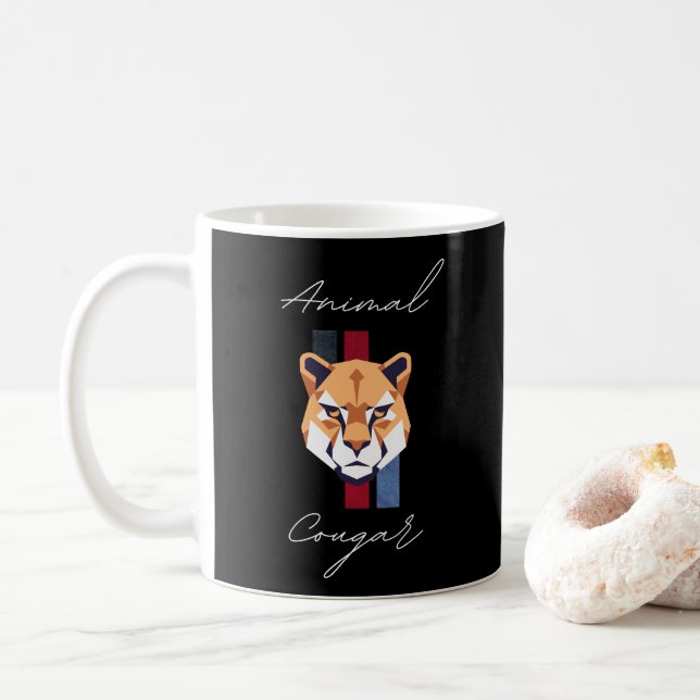 Caneca De Café cougar head (Com Donut)