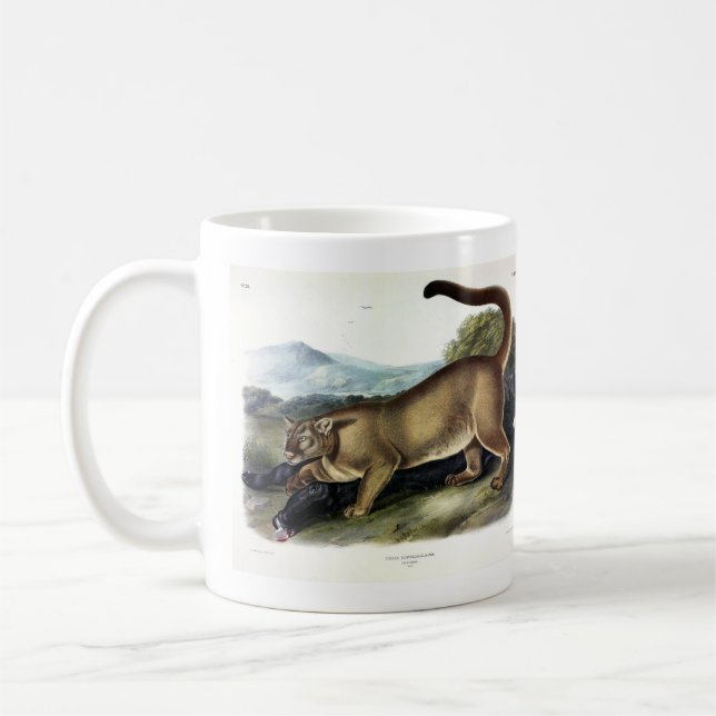 Caneca De Café Cougar ou Puma, Pantera, Leão de Montanha, Catmont (Esquerda)