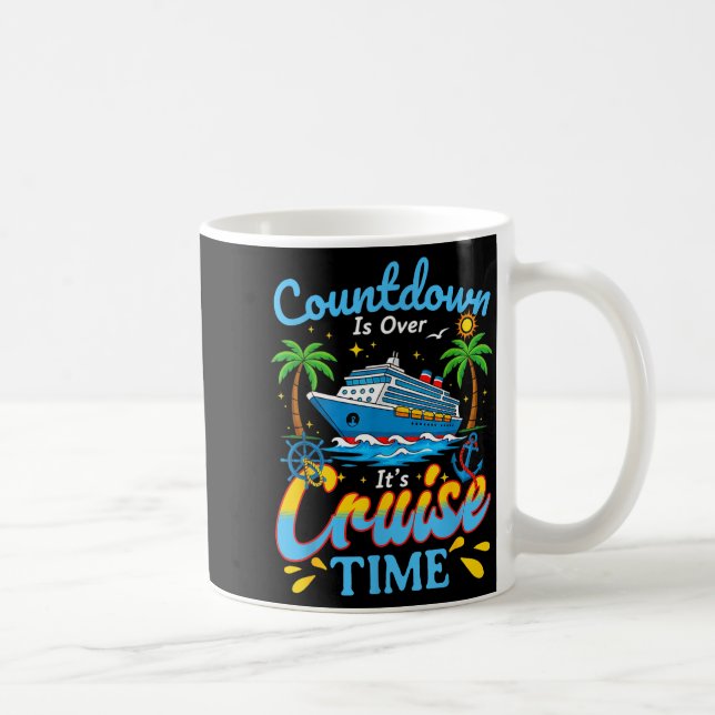 Caneca De Café Countdown Is Over It's Cruise Time Men Women Coupl (Direita)