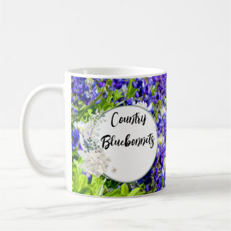 Caneca De Café Country Bluebonnet Flores Selvagens China Mug