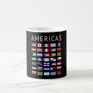 Caneca De Café Country Flags Americas National Flags America