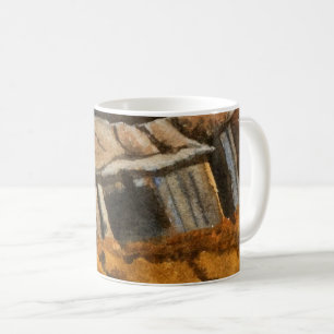Caneca De Café Country Road Mug rural caindo em campo outono