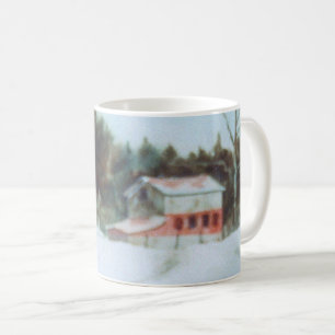 Caneca De Café Country Road Mug rural grande celeiro vermelho inv
