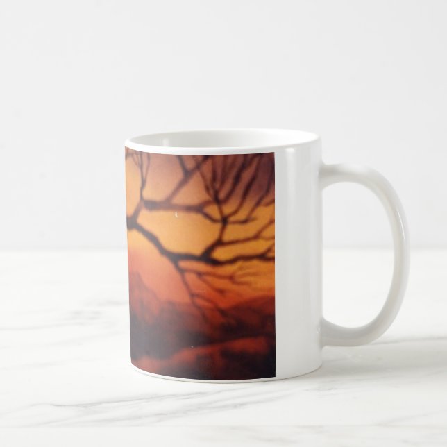 Caneca De Café Country Road Mug rural sunrise sunset bare (Direita)