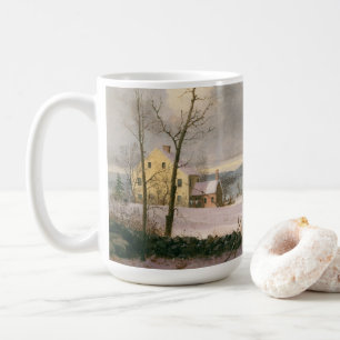 Caneca De Café COUNTRY WINTER (1858) Vintage Art Christmas Mug