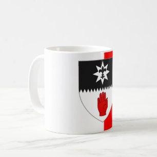 Caneca De Café County Tyrone Mug - Irish County Flag & Crest
