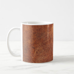 Caneca De Café Couro e couros, couros e peles, de abstrato castan