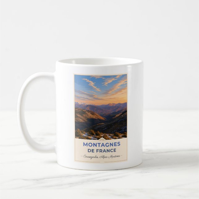 Caneca De Café Coursegoules, France – Valley Sunset (Esquerda)