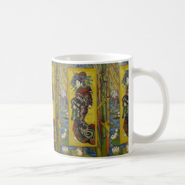 Caneca De Café Courtesan após Eisen por Vincent van Gogh (Direita)