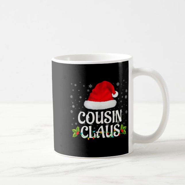 Caneca De Café Cousin Claus Christmas Lights Santa Pajama Family  (Direita)