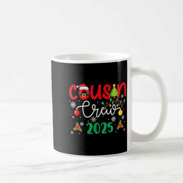 Caneca De Café Cousin Crew 2025 Christmas Xmas Holiday Matching F (Direita)