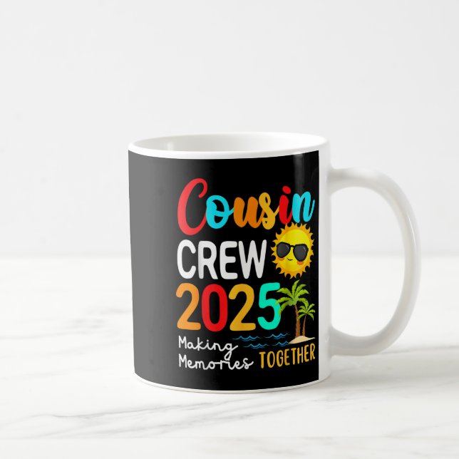 Caneca De Café Cousin Crew 2025 Summer Vacation Beach Matching Fa (Direita)
