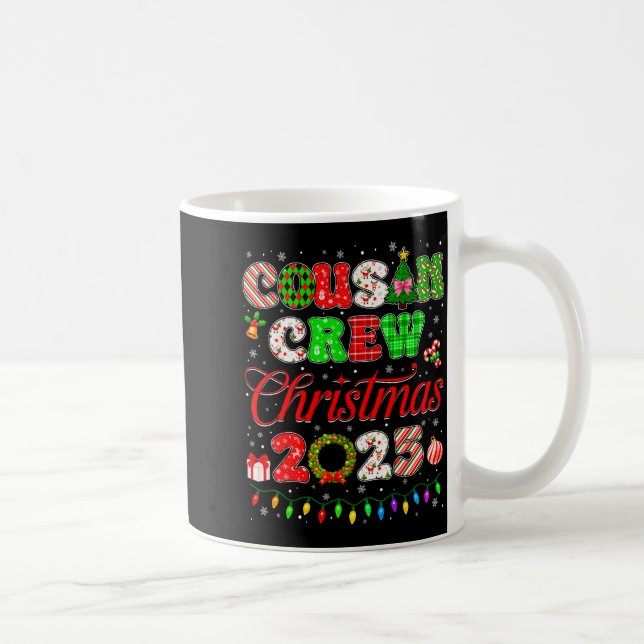 Caneca De Café Cousin Crew Christmas 2025 Pjs Pajamas Xmas Family (Direita)