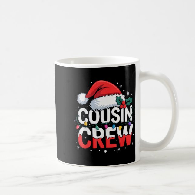 Caneca De Café Cousin Crew Christmas Reindeer Antlers Hat Lights  (Direita)