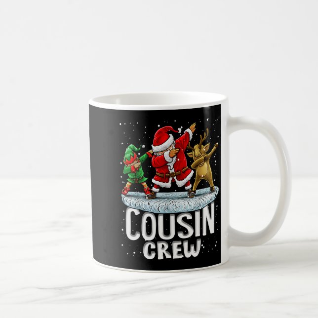 Caneca De Café Cousin Crew Santa Elf Dabbing Matching Family Chri (Direita)