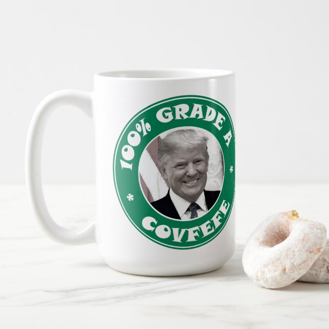 Caneca De Café Covfefe (Com Donut)