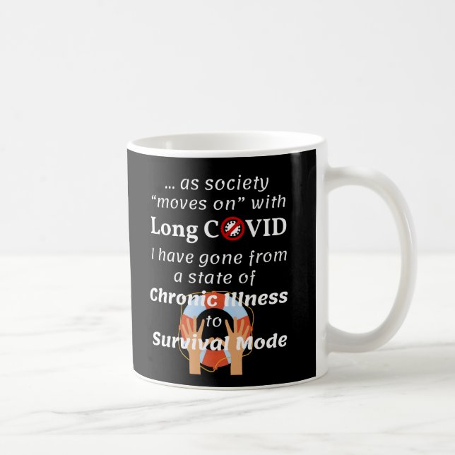 Caneca De Café COVID longo - Doença crônica no modo de sobrevivên (Direita)