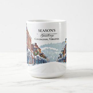 Caneca De Café Covington, VA Winter Edition Season's Greeting