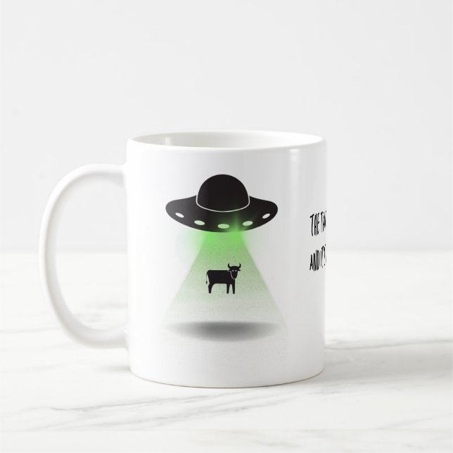 Caneca De Café Cow Abduction (Esquerda)