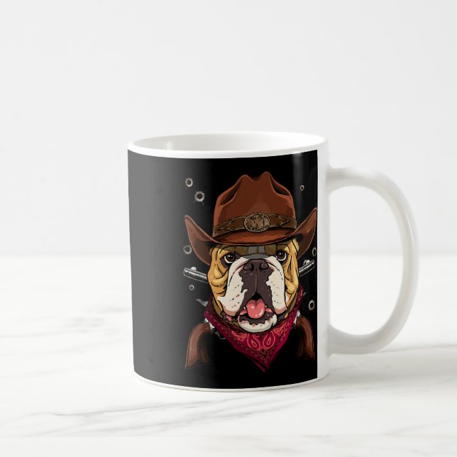 Caneca De Café Cowboy Americano Bulldog Country Music Rodeo Howdy (Direita)