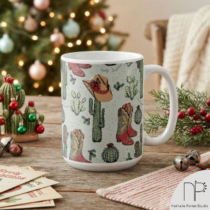 Caneca De Café Cowboy Boots Green