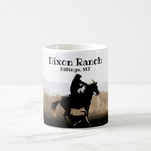 Caneca De Café Cowboy Cavalo Grande Coffee Coffee Mug.