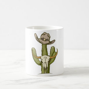 Caneca De Café Cowboy Em Westen Cactus Yeehaw Deu Ideias