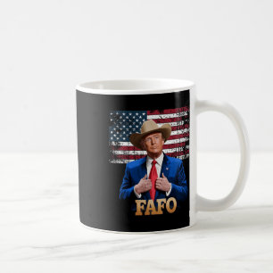 Caneca De Café Cowboy Hat-trump Fafo F perto Descubra o sinalizad